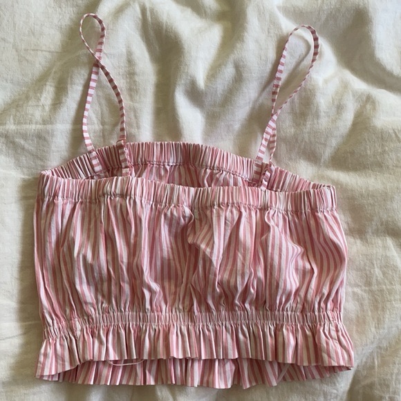 Kimchi Blue tube top pink striped size S - Picture 3 of 3